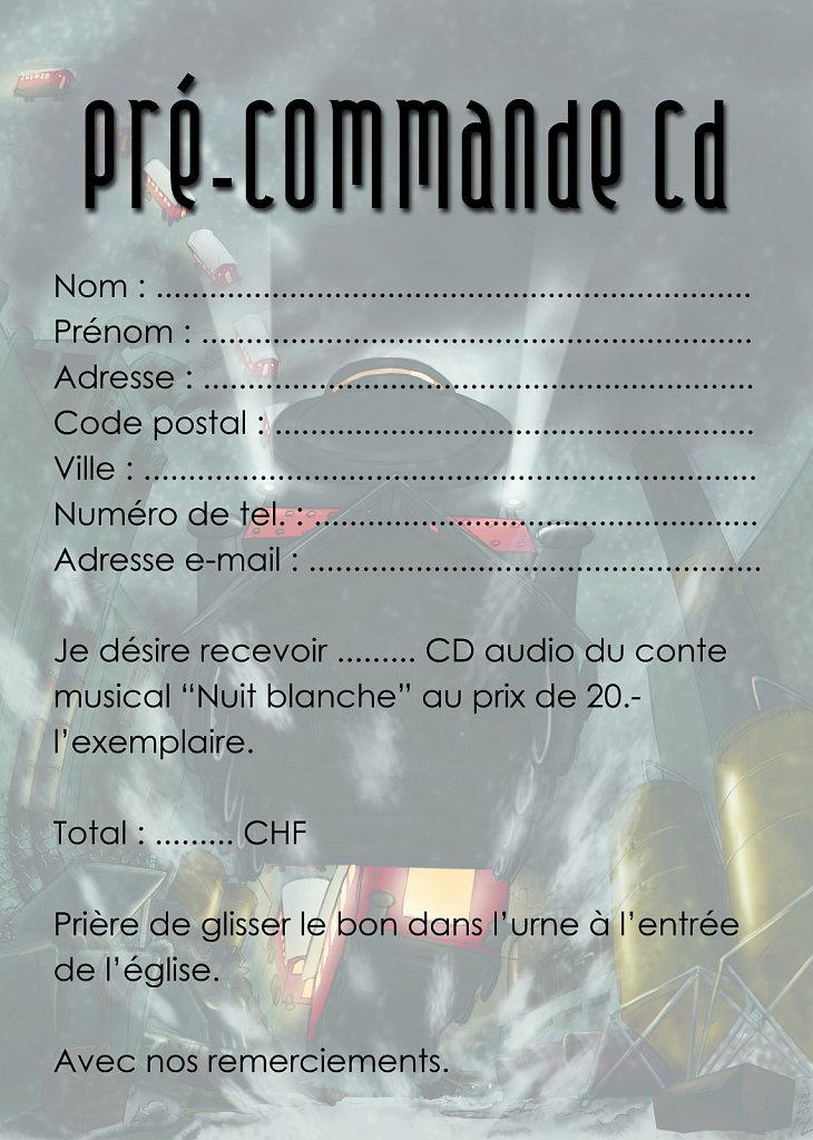 Carte de pré-commande CD Nuit Blanche (verso)